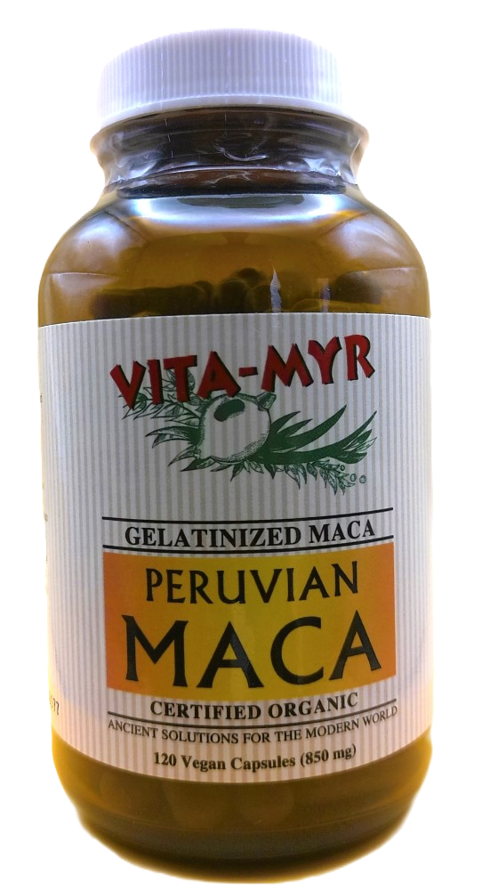 Vita-Myr Gelatinized Certified Organic Maca - Your Natural Energy Booster in a 3-Pack 120 caps