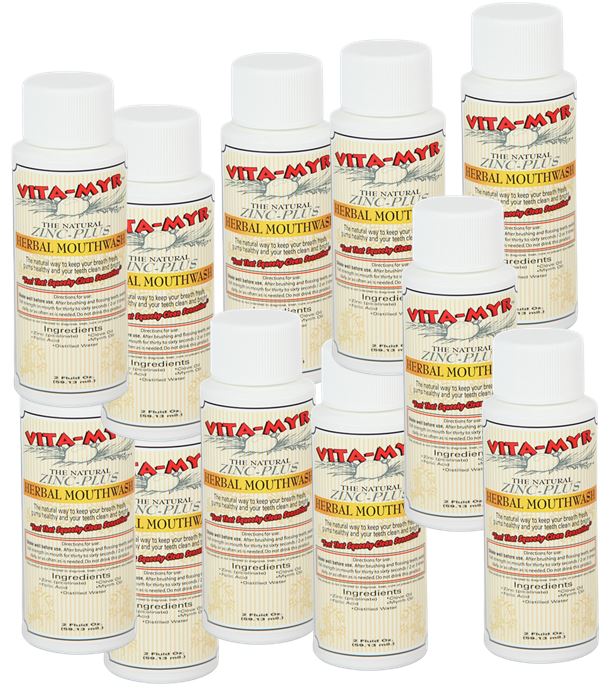 Vita-Myr Herbal Travel 12 Pack Mouthwash - 2 Oz On-The-Go