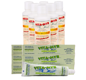 Complete Family Oral Care with 6 x 6 Vita-Myr Family Mouthwash & Toothpaste Pack