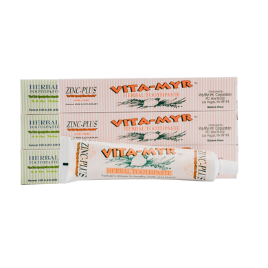 Vita-Myr Family Pack Toothpaste - 3 x 5.4 oz. Zinc-Plus XTRA & 3 x 4 oz. Original Zinc Toothpaste Your Dental Solution