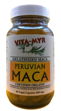 Vita-Myr Gelatinized Certified Organic Maca Capsules (60ct)