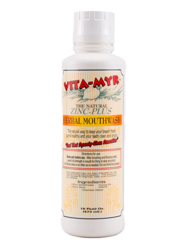 VITA-MYR 16 Ounce Herbal Mouthwash - Refreshing Herbal Formula for Oral Hygiene