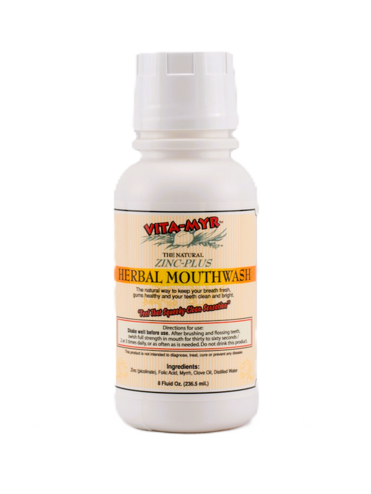 VITA-MYR  8 Ounce Mouthwash - Refreshing Herbal Formula for Complete Oral Hygiene