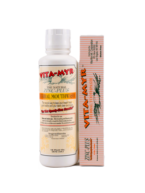 Vita-Myr Package # 1 -  1 of each - 16 Oz Mouthwash & 4 Oz Toothpaste!