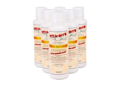 6 Pack VITA-MYR 16 Ounce Herbal Mouthwash