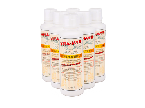6 Pack VITA-MYR 16 Ounce Herbal Mouthwash