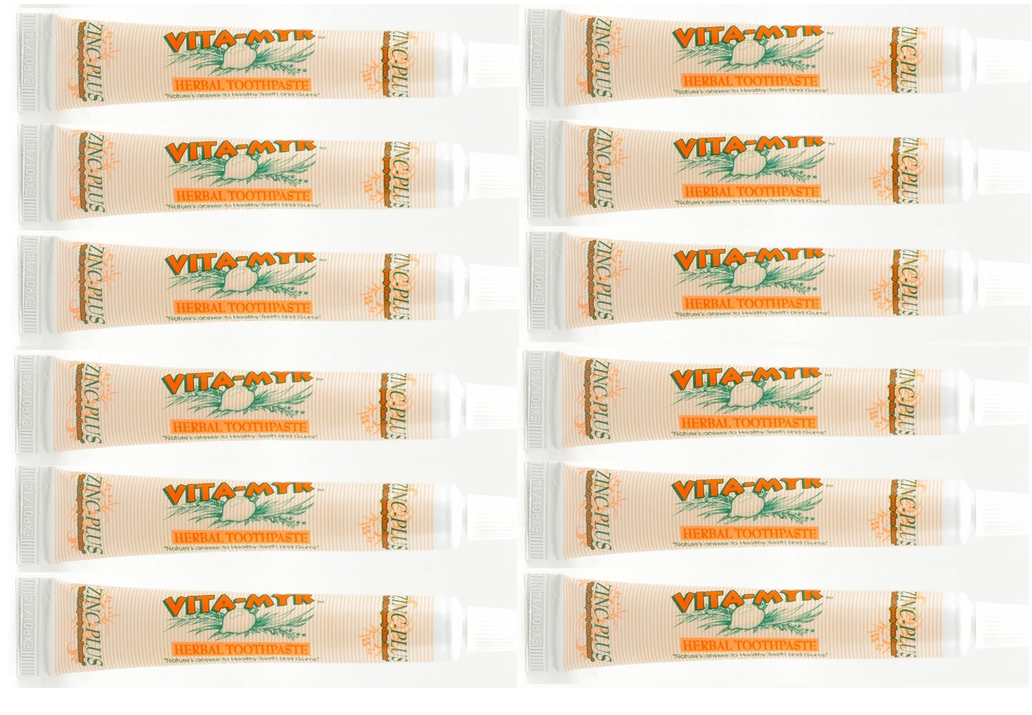 Vita-Myr - 12 Pack Travel Size Original Toothpaste On-The-Go Oral Care Kit
