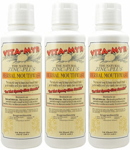 VITA-MYR 16 Ounce Herbal Mouthwash - Refreshing Herbal Formula for Oral Hygiene