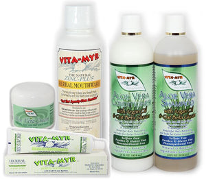 VITA-MYR All-in-One Natural Care Set - Shampoo/Conditioner (Aloe Vera), Mouthwash, Toothpaste, Aloe Vera Cream