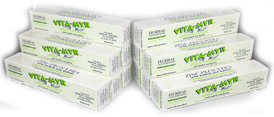Vita-Myr Pack of 12 Zinc+ Toothpaste  (5.4 Ounces Each)- Sugar Free, Fluoride-Free Formula for Oral Health