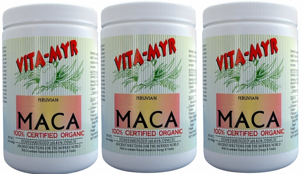 Vita-Myr Certified Organic Maca Powder 1lb. 3 Pack