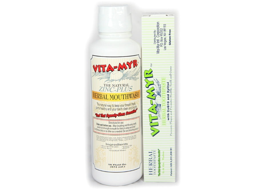 Vitamyr Family Package - 1 ea Vitamyr 5.4 oz. XTRA Toothpaste & 1 ea Vitamyr 16 Oz Mouthwash