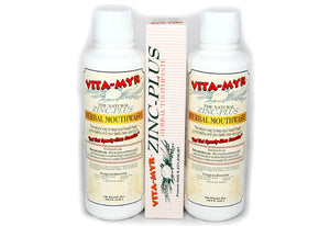 Vitamyr Family Package # 2B with 1 ea 4 oz. Vitamyr Original Toothpaste & 2 ea 16 OZ Vitamyr Natural Mouthwash.